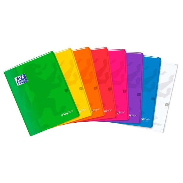 Oxford 1 Cahier "Easybook" 17x22 - 48 Pages - Séyès - Polypro - Couleur Aléatoire