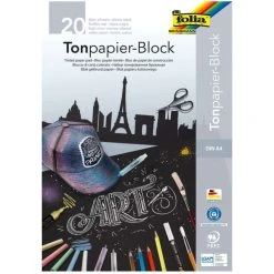 Bloc à Dessin - 130 G./m² - A4 - Noir - Folia