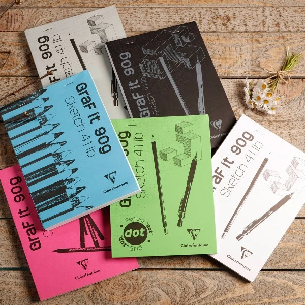 CLAIREFONTAINE Bloc à Dessin Et Croquis Graf'It Dot A4 - 90 Gr - 160 Feuilles – Image 2