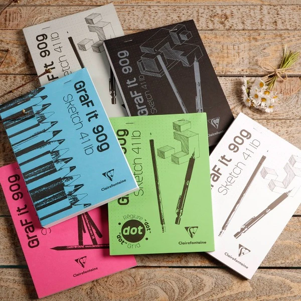 CLAIREFONTAINE Bloc à Dessin Et Croquis Graf'It Dot A5 - 90 Gr - 160 Feuilles – Image 2