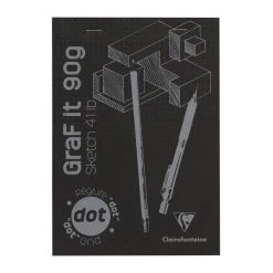 CLAIREFONTAINE Bloc à Dessin Et Croquis Graf'It Dot A5 - 90 Gr - 160 Feuilles