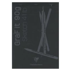 CLAIREFONTAINE Bloc à Dessin Et Croquis Graf'it Uni 90 G - A4 - 160 Pages