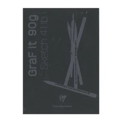 CLAIREFONTAINE Bloc à Dessin Et Croquis Graf'it Uni 90 G - A5 - 160 Pages