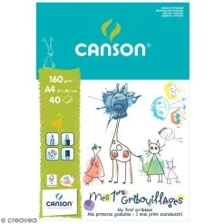 Bloc A4 Papier Canson - Mes Premiers Gribouillages - 40 Feuilles
