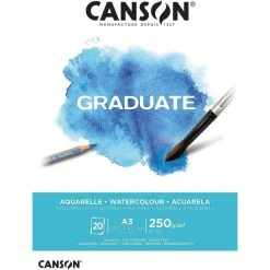 Bloc Canson Graduate - Aquarelle - A3 - 250 G - 20 Feuilles