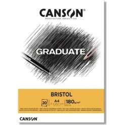 Bloc Canson Graduate - Bristol - A4 - 180 G - 20 Feuilles
