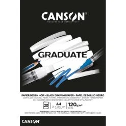 Bloc Canson Graduate - Noir - A4 - 120 G - 20 Feuilles