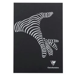 CLAIREFONTAINE Bloc Collé A5 14,8x21cm 50f 90g Trophée Création 3e éd Blanc/noir