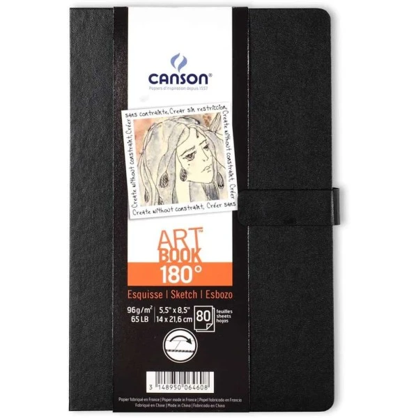 Canson Bloc Croquis "Artbook 180 Degrés", 140 X 216 Mm, 96 G./m²