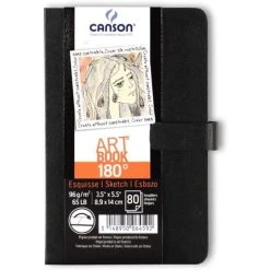 Canson Bloc Croquis "Artbook 180 Degrés", 89 X 140 Mm, 96 G./m²