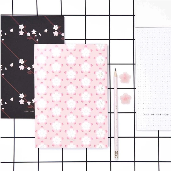 Bloc Notes Sakura Rico Design - Noir - 14,8 X 21 Cm - 50 Pages – Image 3