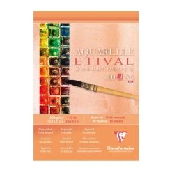 CLAIREFONTAINE Bloc Papier Aquarelle Etival 300 G - 14,8 X 21 Cm - 10 Feuilles