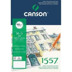 Bloc Papier Dessin "1557", A5, 180 G/m² - Blanc - Canson