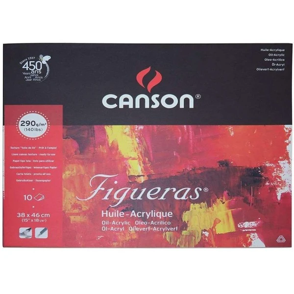 Bloc Papier Dessin Figueras 460x380 Mm, 290 G/m² - Blanc - Canson 3 Bloc Papier Dessin Figueras 460x380 Mm, 290 G/m² - Blanc - Canson