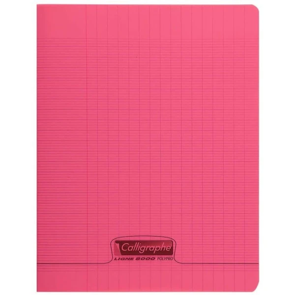 Cahier 17 X 22 Cm - 48 Pages - Séyès - Rouge - Calligraphe 3 Cahier 17 X 22 Cm - 48 Pages - Séyès - Rouge - Calligraphe