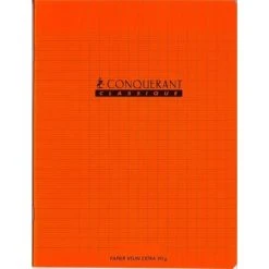 Conquérant Classique Cahier 17x22 - 48 Pages - Séyès - Polypro Orange