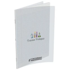 Conquérant Cahier 21 X 29,7 - 96 Pages - Travaux Pratiques - Polypro Incolore