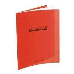 Conquérant Classique Cahier 24x32 - 48 Pages - Séyès - Polypro Rouge