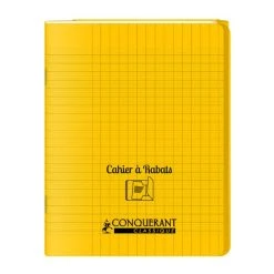 Conquérant Classique Cahier à Rabats 17x22 - 96 Pages - Séyès - Polypro Jaune