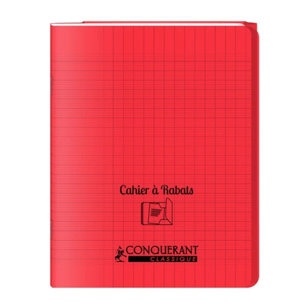 Conquérant Classique Cahier à Rabats 17x22 - 96 Pages - Séyès - Polypro Rouge 3 Conquérant Classique Cahier à Rabats 17x22 - 96 Pages - Séyès - Polypro Rouge