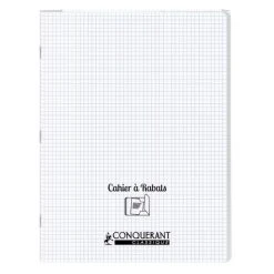 Conquérant Classique Cahier à Rabats 24x32 - 96 Pages - 5x5 - Polypro Incolore