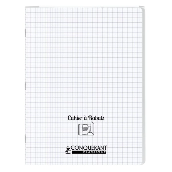 Conquérant Classique Cahier à Rabats 24x32 - 96 Pages - 5x5 - Polypro Incolore 3 Conquérant Classique Cahier à Rabats 24x32 - 96 Pages - 5x5 - Polypro Incolore
