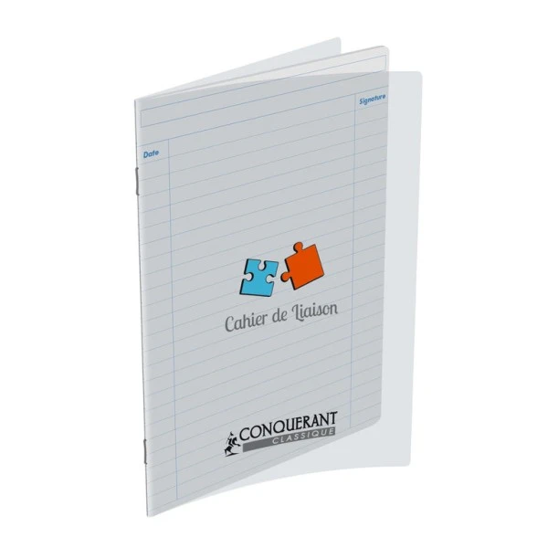 Conquérant Classique Cahier De Liaison - 17x22 - 48 Pages - Polypro Transparent