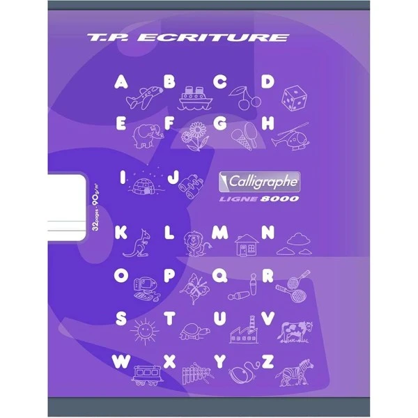 Cahier De Travaux Pratiques 170 X 220 Cm Double Ligne Calligraphe