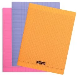 CLAIREFONTAINE Cahier Piqué 24 X 32 Cm - Grands Carreaux - 96 Pages - Plusieurs Coloris Disponibles
