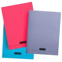 CLAIREFONTAINE Cahier Piqué 24 X 32 Cm - Petits Carreaux - 96 Pages - Plusieurs Coloris Disponibles