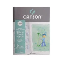 Cahier Poésie Et Chant, 120 G/m², 170 X 220 Mm - Canson