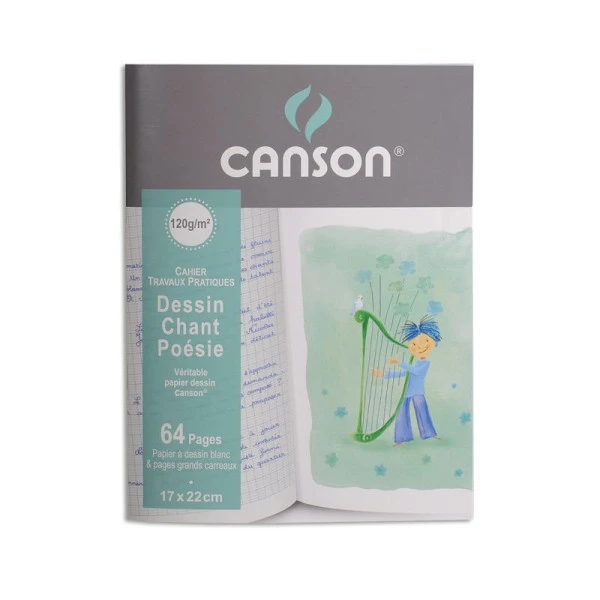 Cahier Poésie Et Chant, 120 G/m², 170 X 220 Mm - Canson