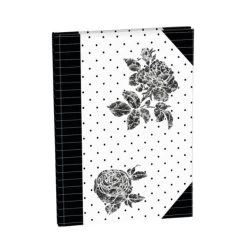 CLAIREFONTAINE Cahier Rembordé Rigide "Chantal Thomass" - Noir Et Blanc