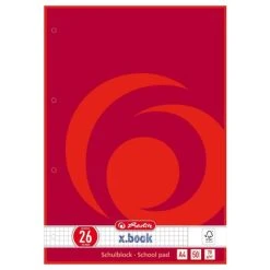 Cahier Scolaire X.book, A4, Quadrillé Linéature 26 - Herlitz