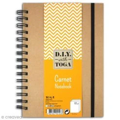 Draeger By Toga Carnet à Spirales Kraft à Décorer 15 X 21 Cm - 80 Pages Lignées