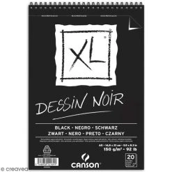 Carnet A5 Canson XL - Dessin Noir - 20 Feuilles