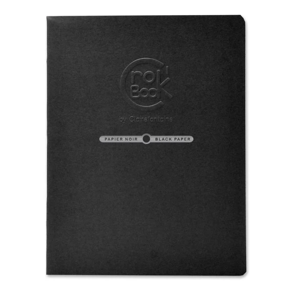 CLAIREFONTAINE Carnet De Croquis Crok'Book Papier Noir - 120 G/m² - 17 X 22 Cm - 20 Pages 3 CLAIREFONTAINE Carnet De Croquis Crok'Book Papier Noir - 120 G/m² - 17 X 22 Cm - 20 Pages