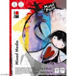 Marabu Carnet De Croquis - Mixed Media - 34 X 32 Cm - 20 Pages