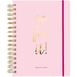 Rico Design Carnet De Poche à Spirale A5 Rose - Couverture Rigide - 17,5 X 21,5 Pages