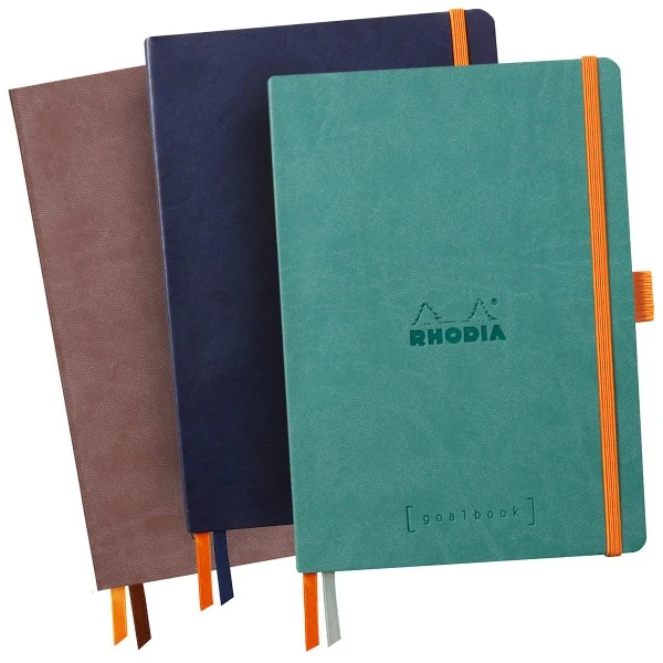 Rhodia Carnet D'organisation Goalbook - A5 - 240 Pages Pointillées - Plusieurs Coloris Disponibles