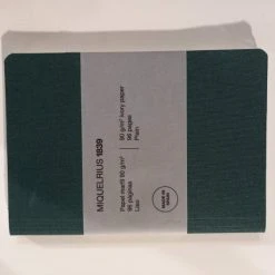 Miquelrrrvert Carnet Souple De Poche à Couverture Vintage , Imitation Toile Verte