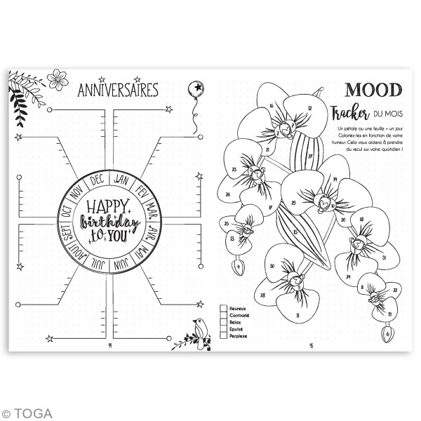 Draeger By Toga Carnet Spécial Bullet Journal A5 - Mon Daily Journal - 192 Pages – Image 3