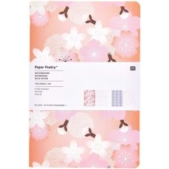 Carnets De Notes Sakura Rico Design - Orange Et Bleu - 14,5 X 21 Cm - 2 Pcs