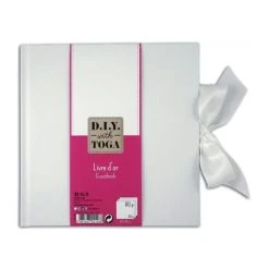 DIY Livre D'or Blanc De 80 Pages - 20 X 20 Cm