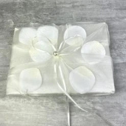 Hobi Livre D'Or De Mariage En Satin Ivoire Et Tulle, 21 Cm, Album Photo Avec Pétales