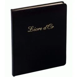 Exacompta Livre D'or En Cuir Alpille Noir