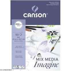 Papier Multi-techniques Canson - Mix Media Imagine - A4 - 50 Feuilles