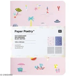 Rico Design Petits Carnets De Notes A6 - Bord De Mer - 10,5 X 14 Cm - 2 Pcs