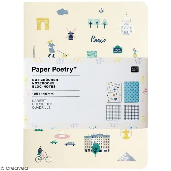 Rico Design Petits Carnets De Notes A6 - Travel The World - 10,5 X 14 Cm - 2 Pcs 3 Rico Design Petits Carnets De Notes A6 - Travel The World - 10,5 X 14 Cm - 2 Pcs