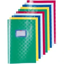 Herlitz Protège-cahier - A4 - En PP - Gaufré (raphia) - Assortis